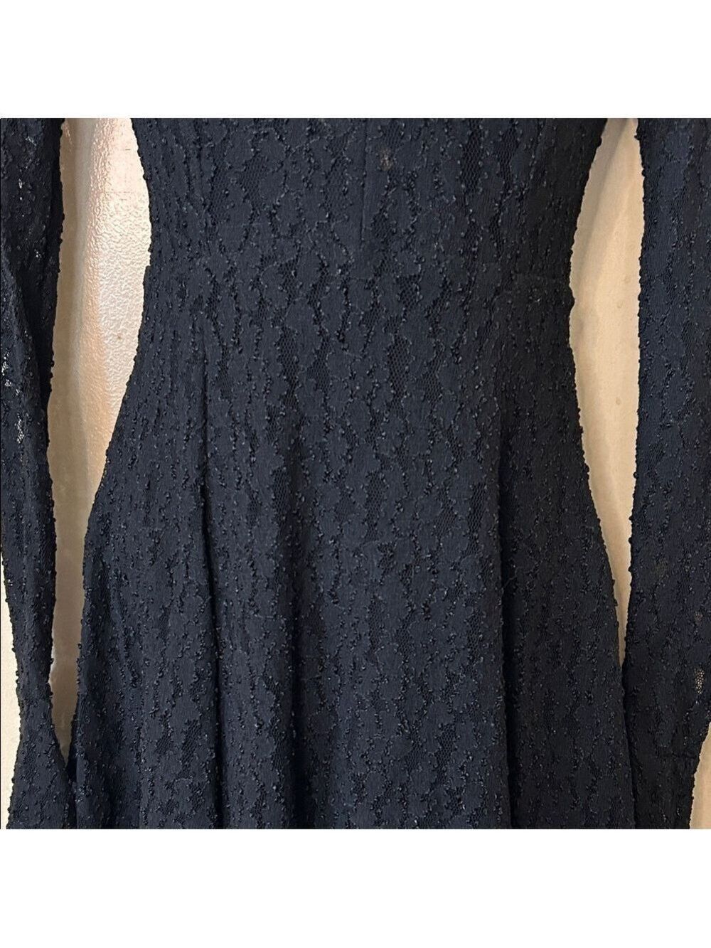 Free People Black Long Sleeve Lace Dress size XS - Picture 4 of 12